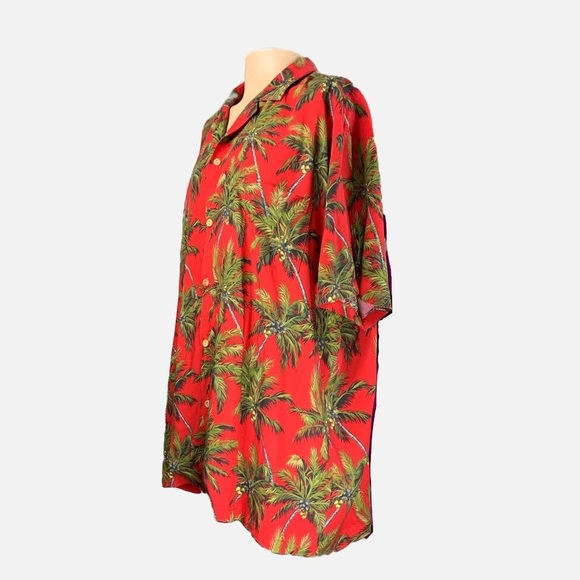 Paradise Found 2XL Shirt Coconut Palm Trees Honolulu Hawaii Vintage Red - Picture 4 of 7